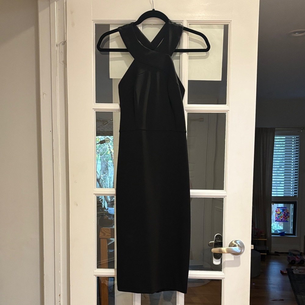 CeCe Black Backless Halter Dress